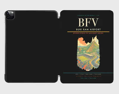 Buri Ram Airport (BFV) design on black ipad tablet case