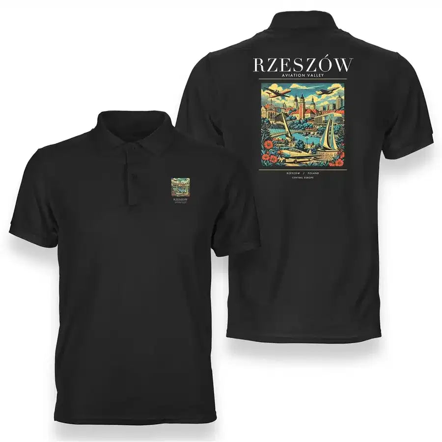 RZESZÓW - Poster - Double-Side Polo - Black