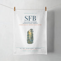 Thumbnail for Orlando Sanford International Airport (SFB) design on white towel