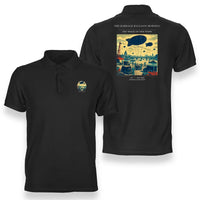 Thumbnail for VINTAGE G4521 - The Barrage Balloon Morning - Double-Side Polo T-Shirt design on black