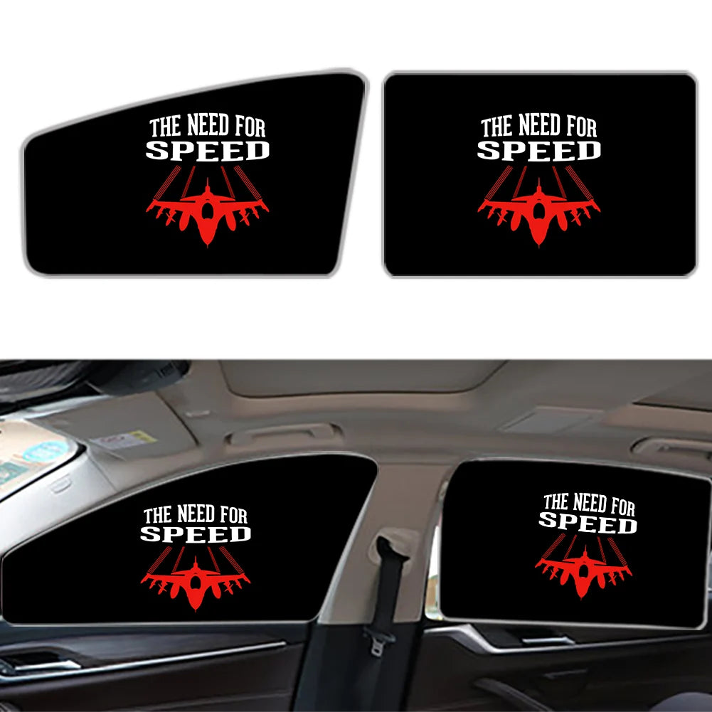 The Need For Speed Car Sun Shade (Side window) aviation design on reflective polyester car side window sun shade.