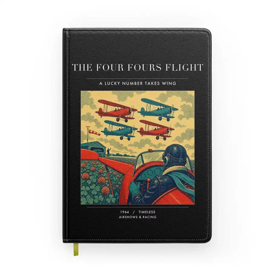 VINTAGE G4444 - The Four Fours Flight - Designed Notebooks design on black