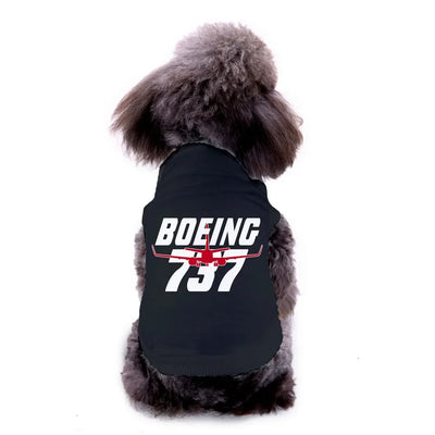 Pet vest with Amazing Boeing 737 Dog Pet aviation design, quilted insulated panel.