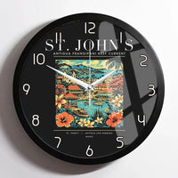 Thumbnail for ST. JOHN'S - Poster - Wall Clock Framed - Black
