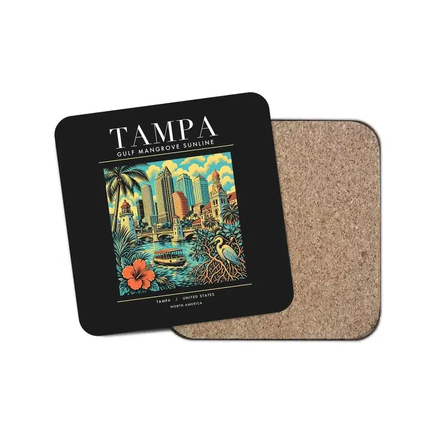 TAMPA - Poster - Coaster - Black