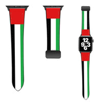 Thumbnail for UAE Flag leather apple watch band