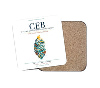 Thumbnail for Mactan-Cebu International Airport (CEB) design on white 1 piece coaster