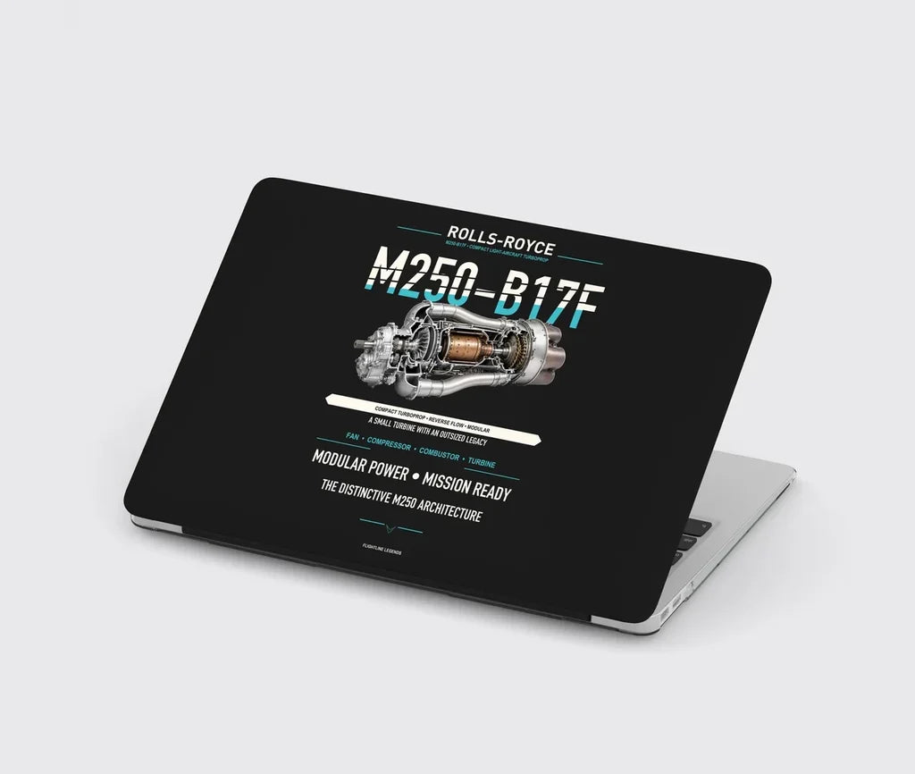 M250-B17F design on black MacBook case