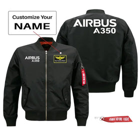Airbus A350 Text Pilot Jackets (Customizable)
