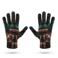 Thumbnail for Boeing 777 Cockpit aviation design on soft knit fabric gloves.