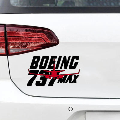 Amazing 737 Max Car aviation design car sticker in weather-resistant vinyl.