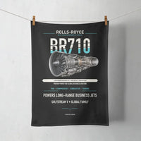 Thumbnail for BR710 design on black towel