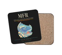 Thumbnail for Rogue Valley International–Medford Airport (MFR) design on black 1 piece coaster