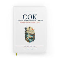 Thumbnail for Cochin International Airport Kochi (COK) design on white notebook
