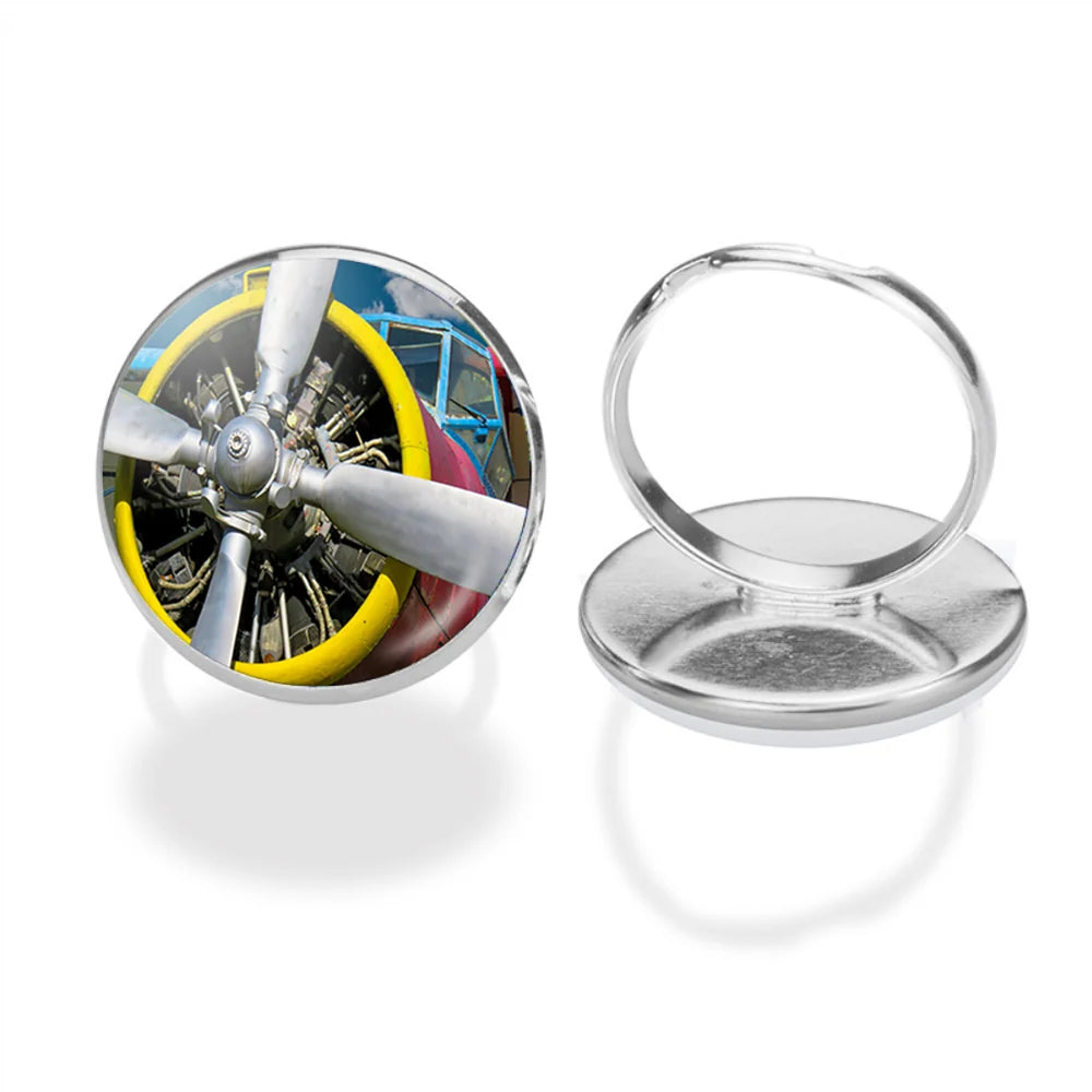 Double-Decker Airplane's Propeller aviation ring in stainless steel.