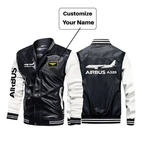 The Airbus A320 Stylish Leather Bomber Jackets