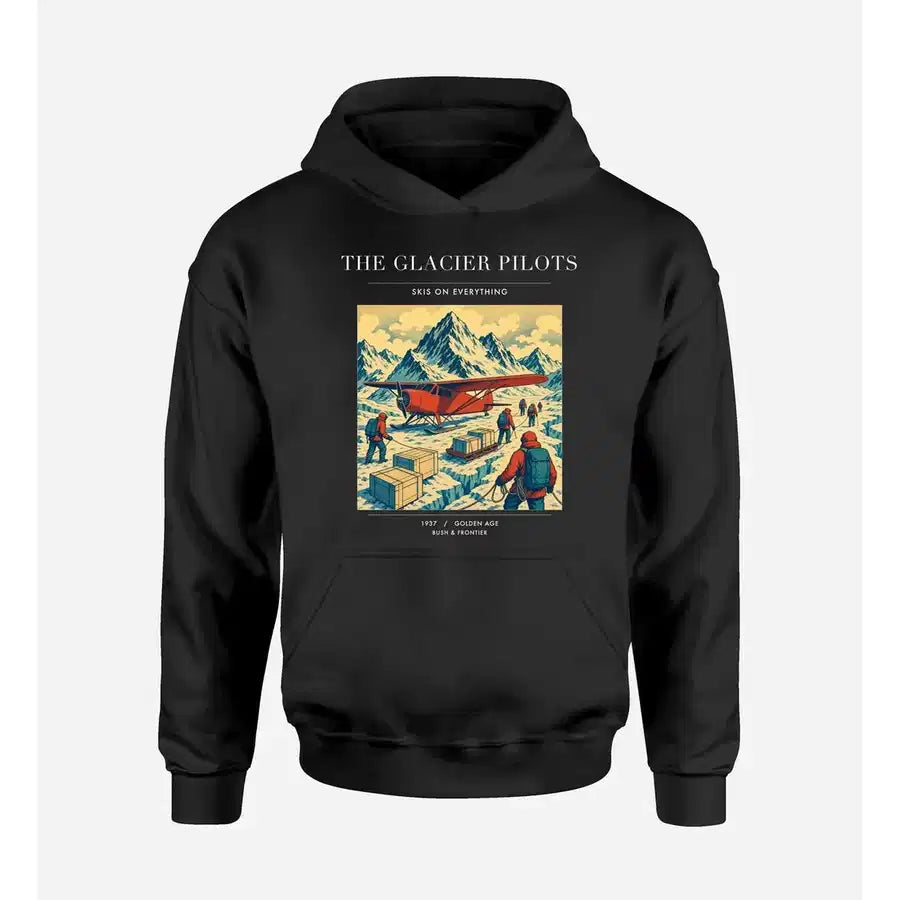 VINTAGE G4028 - The Glacier Pilots - Premium Hoodie design on black premium