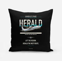 Thumbnail for Handley Page HPR.7 Dart Herald design on black pillow