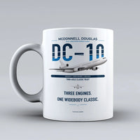 Thumbnail for McDonnell Douglas DC-10 design on white ceramic mug, double-side print