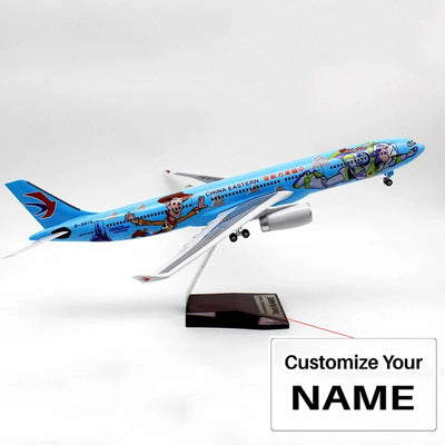 Side view of Eastern Airlines Buzz Lightyear Airbus A330 (Special Edition 47CM) Airplane Model aviation LED model airplane in.