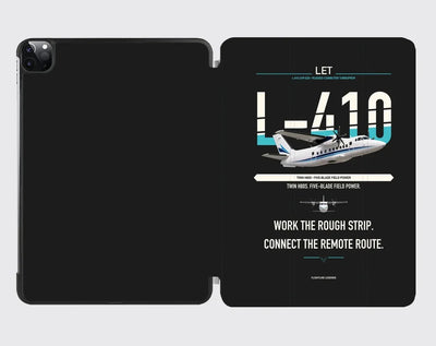 LET L-410 UVP-E20 design on black ipad tablet case