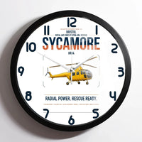 Thumbnail for Bristol Sycamore HR14 design on white framed wall clock