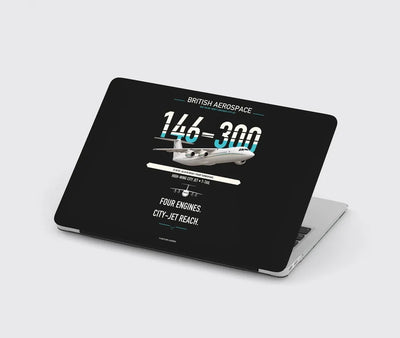 BAe 146-300 design on black MacBook case