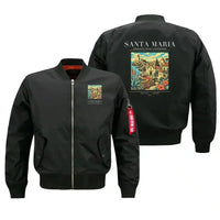 Thumbnail for SANTA MARIA - Poster - Bomber Jacket - Black