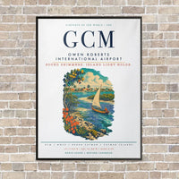 Thumbnail for Owen Roberts International Airport GCM vertical canvas print - framed - white background