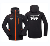 Thumbnail for The Boeing 757 aviation design printed on warm polar fleece polar fleece jacket.