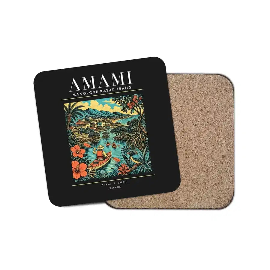AMAMI - Poster - Coaster - Black