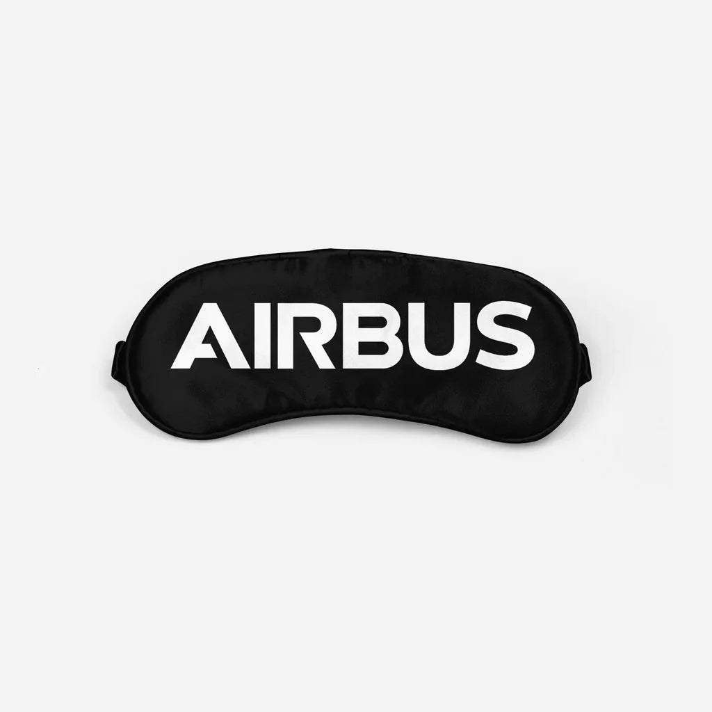 Airbus & Text aviation sleep mask in soft padded fabric.