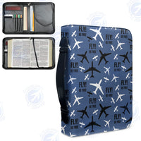 Thumbnail for Fly Be Free Blue aviation PU accessories bag in PU faux leather.