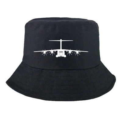 Airbus A400M Silhouette Summer aviation embroidery on breathable cotton summer hat.