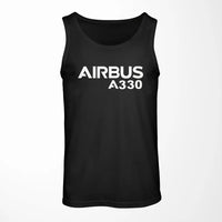 Thumbnail for Airbus A330 & Text aviation design on breathable cotton tank top.