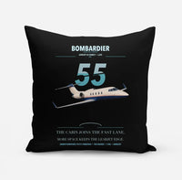 Thumbnail for Bombardier Learjet 55 design on black pillow