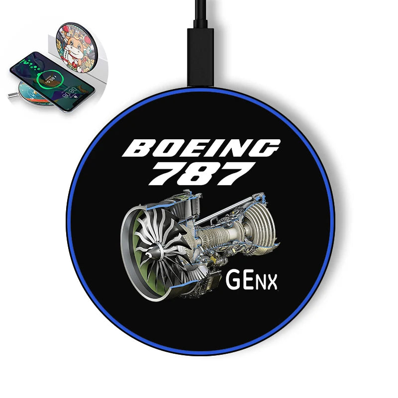 Boeing 787 & GENX Engine aviation design on durable build wireless charger.