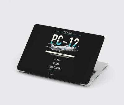 Pilatus PC-12 PRO design on black MacBook case