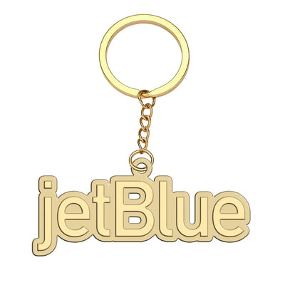 jetBlue Airways Airlines aviation hollow key chain in polished alloy.