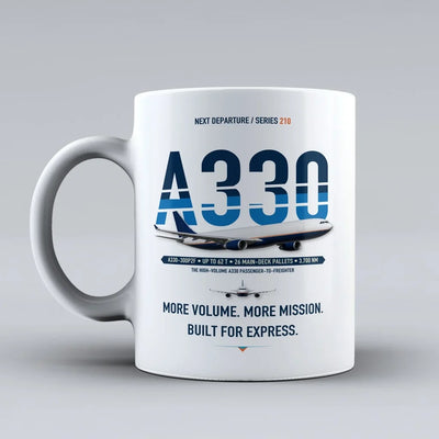 A330-300P2F Mug design on white airbus
