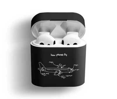How Planes Fly AirPods plastic case - Black