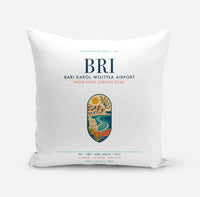 Thumbnail for Bari Karol Wojtyła Airport (BRI) design on white pillow
