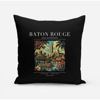 Thumbnail for BATON ROUGE - Poster - Pillow - Black