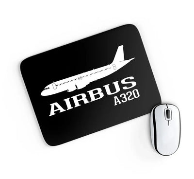 Airbus A320 aviation design on neoprene with anti-slip base mouse pad.