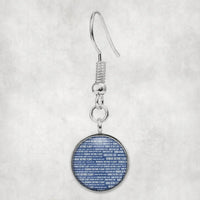Thumbnail for Side view of Remove Before Flight 3Blue aviation earrings in hypoallergenic alloy, polished finish.