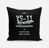 Thumbnail for NAMC YS-11A design on black pillow