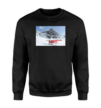 Thumbnail for Amazing Snow Airplane aviation design printed on soft cotton blend sweatshirt.