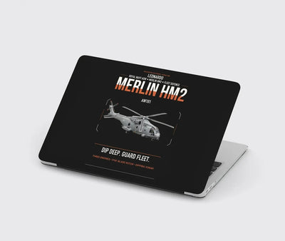Leonardo AW101 Merlin HM2 design on black MacBook case