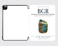 Thumbnail for Bangor International Airport (BGR) design on white ipad tablet case