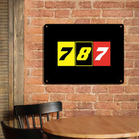 Thumbnail for Flat Colourful 787 aviation design on durable metal with painted finish metal sign.